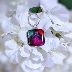 Glass Necklace - Fork in the Road 246